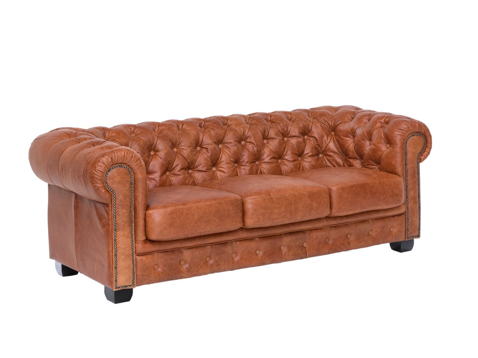 Chesterfield 3 Seater Leather Sofa #03