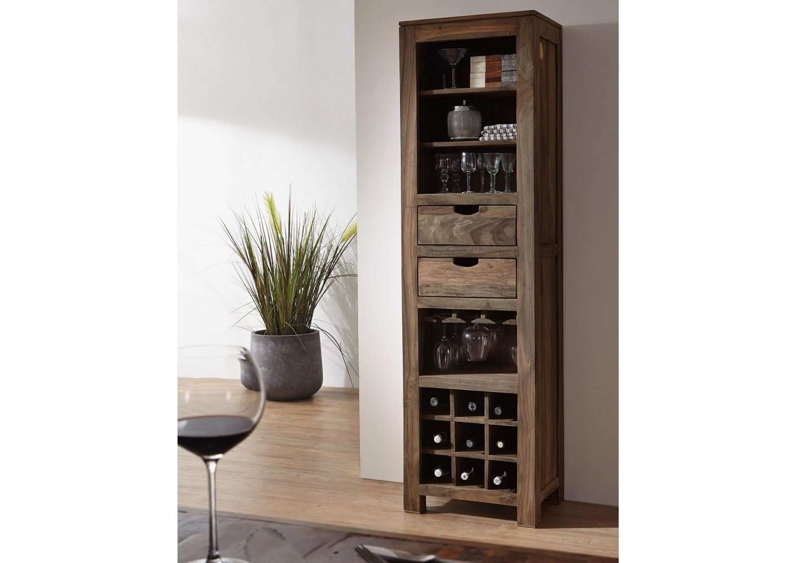 Grayse Sheesham Wine Rack