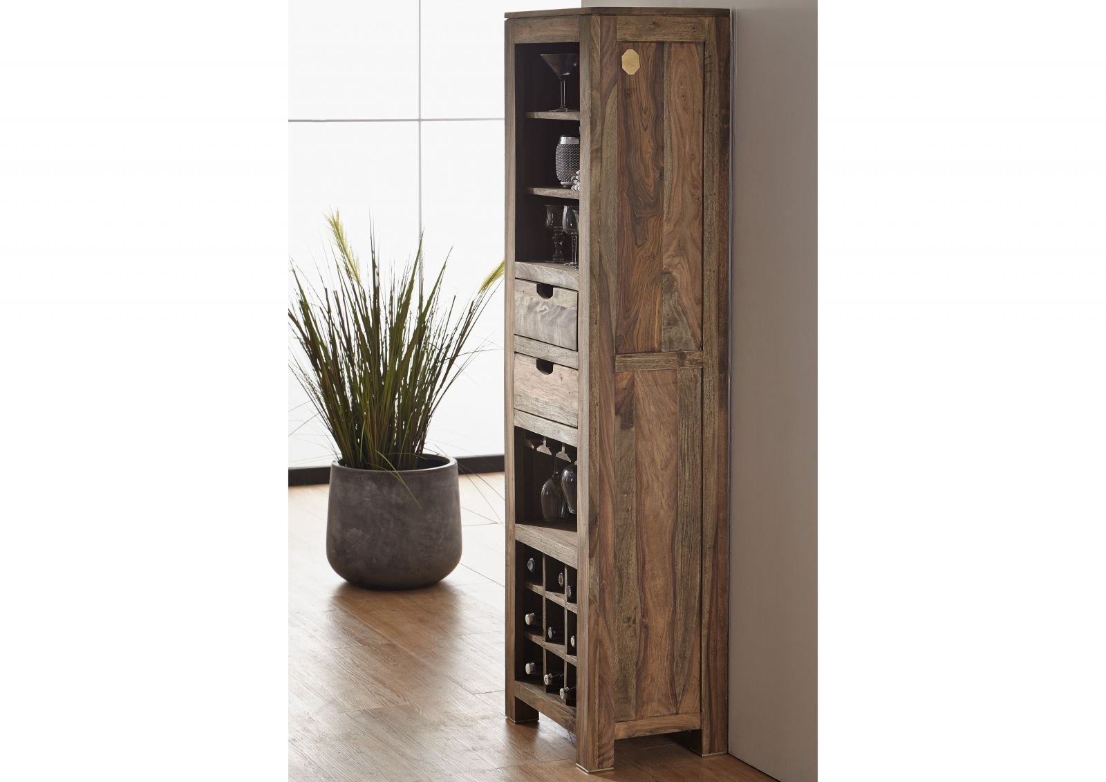 Grayse Sheesham Wine Rack - Image 3
