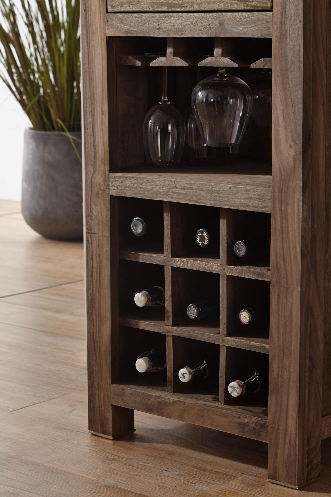 Grayse Sheesham Wine Rack - Image 5
